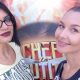 Miron Cosmina si Eftimie Monica elevele Academiei de Coafor & Make-up practica la chefi la cutite